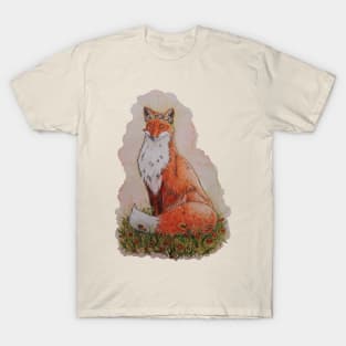 Watercolor Autumn Regal Fox T-Shirt